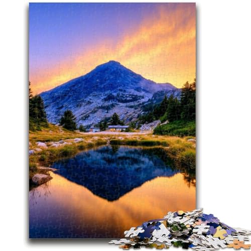 Puzzle für Erwachsene, wunderschöne Berge und Seen, Familienspiel zum Stressabbau, schwierige Herausforderung, EIN Kunstwerk für Kinder ab 14 Jahren, 26x38cm von ZKYUBEK