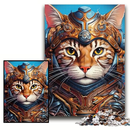 Puzzle für Erwachsene „Die Katze im Hut“ Puzzle für Erwachsene, 26x38cm, anspruchsvolles DIY-Denkspiel, perfektes Familienspiel oder dekoratives Geschenk von ZKYUBEK