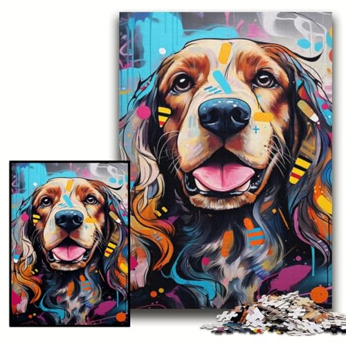 Puzzle für Erwachsene 1000 Cocker Spaniel Graffiti Herausfordernde Puzzles 50x75cm Lernspielzeug für Teenager, Home-Office-Dekor Puzzle für Erwachsene 1000 Cocker Spaniel Graffiti Herausfordernde Puzzles 50x75cm Lernspielzeug für Teenager, Home-Office-Dekor von ZKYUBEK