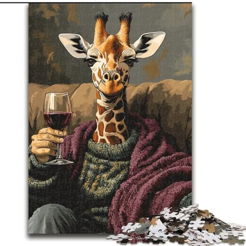 Puzzle für Erwachsene 1000 Giraffe auf dem Sofa Holzpuzzle 26x38cm Interaktives Familienspiel, Gehirnherausforderung, Lernspielzeug Puzzle für Erwachsene 1000 Giraffe auf dem Sofa Holzpuzzle 26x38cm Interaktives Familienspiel, Gehirnherausforderung, Lernspielzeug von ZKYUBEK