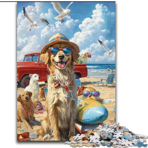 Puzzle für Erwachsene 1000 Golden Retriever im Urlaub, Holzpuzzle 26x38cm, interaktives Familienspiel, Denksportaufgabe, Lernspielzeug Puzzle für Erwachsene 1000 Golden Retriever im Urlaub, Holzpuzzle 26x38cm, interaktives Familienspiel, Denksportaufgabe, Lernspielzeug von ZKYUBEK
