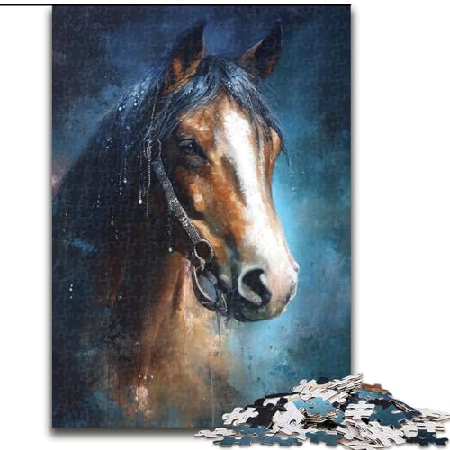 Puzzle für Erwachsene 1000 Ölgemälde Pferd Holzpuzzle 26X38CM Interaktives Familienspiel, Gehirnherausforderung, Lernspielzeug Puzzle für Erwachsene 1000 Ölgemälde Pferd Holzpuzzle 26X38CM Interaktives Familienspiel, Gehirnherausforderung, Lernspielzeug von ZKYUBEK