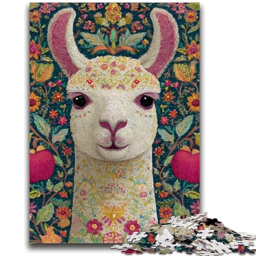 Puzzle für Erwachsene 1000 Puzzles Alpaka-Kunst Lernspiele Heimdekoration Lernspiel für Geburtstag, Weihnachten 50X75CM von ZKYUBEK