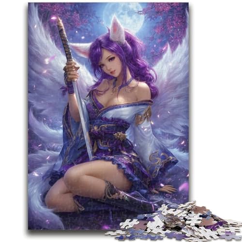 Puzzle für Erwachsene 1000 Puzzles Anime Fox Girl Lernspiele Heimdekoration Lernspiel für Geburtstag, Weihnachten 50X75CM von ZKYUBEK