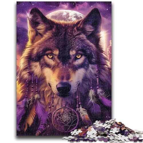 Puzzle für Erwachsene 1000 Puzzles Indischer Wolf Lernspiele Heimdekoration Lernspiel für Geburtstag, Weihnachten 50X75CM von ZKYUBEK
