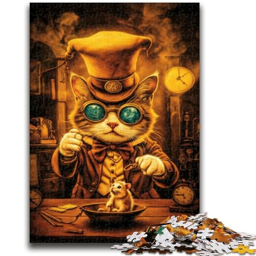 Puzzle für Erwachsene 1000 Puzzles Kochkatze Lernspiele Heimdekoration Lernspiel für Geburtstag, Weihnachten 50X75CM von ZKYUBEK
