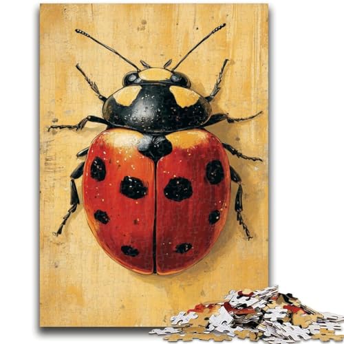 Puzzle für Erwachsene 1000 Puzzles Siebenpunkt-Marienkäfer Lernspiele Heimdekoration Lernspiel für Geburtstag, Weihnachten 26X38CM von ZKYUBEK