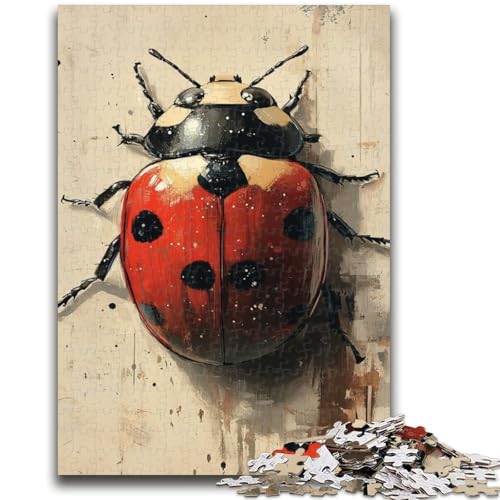 Puzzle für Erwachsene 1000 Puzzles Siebenpunkt-Marienkäfer Lernspiele Heimdekoration Lernspiel für Geburtstag, Weihnachten 26X38CM von ZKYUBEK