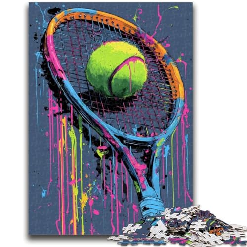 Puzzle für Erwachsene 1000 Puzzles Tennis Ölgemälde Lernspiele Heimdekoration Lernspiel für Geburtstag, Weihnachten 26X38CM von ZKYUBEK