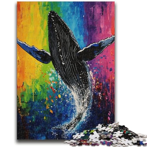 Puzzle für Erwachsene 1000 Puzzles Wal-Graffiti Lernspiele Heimdekoration Lernspiel für Geburtstag, Weihnachten 50X75CM von ZKYUBEK