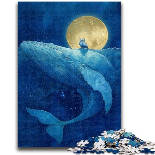 Puzzle für Erwachsene 1000 Puzzles Wale und Eulen Lernspiele Heimdekoration Lernspiel für Geburtstag, Weihnachten 26X38CM von ZKYUBEK