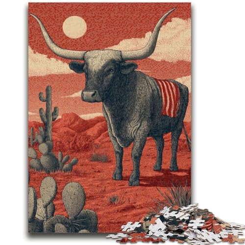 Puzzle für Erwachsene 1000 Puzzles Wüstenbison Lernspiele Heimdekoration Lernspiel für Geburtstag, Weihnachten 26X38CM von ZKYUBEK