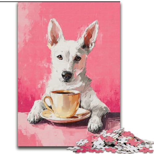 Puzzle für Erwachsene 1000 Stück, Hund trinkt Kaffee, Holzpuzzle, 26x38cm, interaktives Familienspiel, Denksportaufgabe, Lernspielzeug Puzzle für Erwachsene 1000 Stück, Hund trinkt Kaffee, Holzpuzzle, 26x38cm, interaktives Familienspiel, Denksportaufgabe, Lernspielzeug von ZKYUBEK