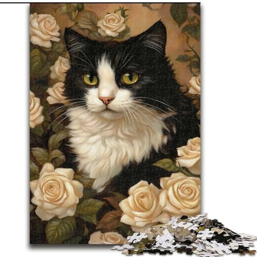 Puzzle für Erwachsene 1000 Stück, Katze in den Blumen, Holzpuzzle, 50x75cm, interaktives Familienspiel, Denksportaufgabe, Lernspielzeug Puzzle für Erwachsene 1000 Stück, Katze in den Blumen, Holzpuzzle, 50x75cm, interaktives Familienspiel, Denksportaufgabe, Lernspielzeug von ZKYUBEK