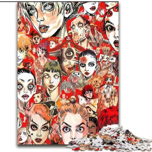 Puzzle für Erwachsene 1000 Teile, Psychedelische Kunst, Holzpuzzle, 26x38cm, Interaktives Familienspiel, Denksportaufgabe, Lernspielzeug von ZKYUBEK