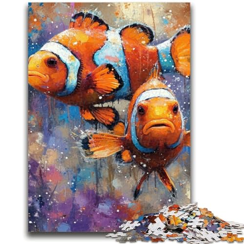 Puzzle für Erwachsene 1000 Teile Clownfisch, anspruchsvolle Familienaktivitätsspiele, DIY-Spielzeug für Heimwanddekorationsgeschenke, 26x38cm von ZKYUBEK