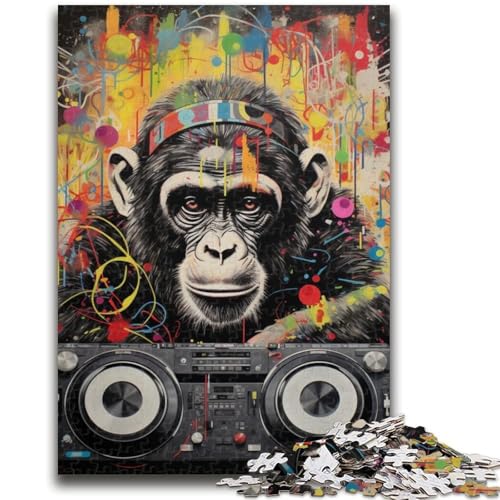Puzzle für Erwachsene 1000 Teile DJ Monkey Herausfordernde Familienaktivitätsspiele DIY-Spielzeug für Heimwanddekorationsgeschenke 26X38CM Puzzle für Erwachsene 1000 Teile DJ Monkey Herausfordernde Familienaktivitätsspiele DIY-Spielzeug für Heimwanddekorationsgeschenke 26X38CM von ZKYUBEK