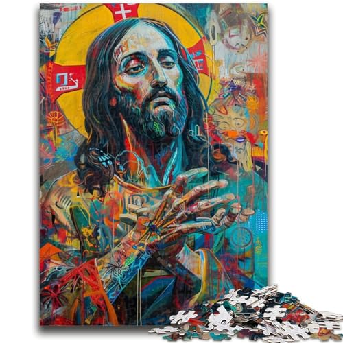 Puzzle für Erwachsene 1000 Teile Jesus-Graffiti, anspruchsvolle Familienaktivitätsspiele, DIY-Spielzeug für Heimwanddekorationsgeschenke, 50x75cm Puzzle für Erwachsene 1000 Teile Jesus-Graffiti, anspruchsvolle Familienaktivitätsspiele, DIY-Spielzeug für Heimwanddekorationsgeschenke, 50x75cm von ZKYUBEK