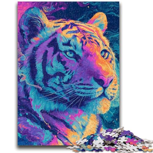 Puzzle für Erwachsene 1000 Teile Mysteriöser Tiger, anspruchsvolle Familienaktivitätsspiele, DIY-Spielzeug für Heimwanddekorationsgeschenke, 50x75cm Puzzle für Erwachsene 1000 Teile Mysteriöser Tiger, anspruchsvolle Familienaktivitätsspiele, DIY-Spielzeug für Heimwanddekorationsgeschenke, 50x75cm von ZKYUBEK
