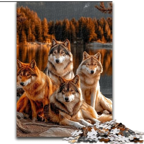 Puzzle für Erwachsene 1000 Vier Wölfe Holzpuzzle 26x38cm Interaktives Familienspiel, Gehirnherausforderung, Lernspielzeug Puzzle für Erwachsene 1000 Vier Wölfe Holzpuzzle 26x38cm Interaktives Familienspiel, Gehirnherausforderung, Lernspielzeug von ZKYUBEK