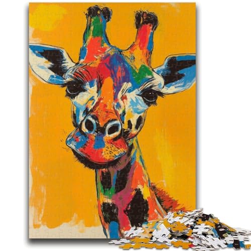 Puzzle für Erwachsene und Jugendliche, 1000 Teile, Giraffenkunst, dekomprimierendes intellektuelles Lernspielzeug, ganze Familie, 26x38cm Puzzle für Erwachsene und Jugendliche, 1000 Teile, Giraffenkunst, dekomprimierendes intellektuelles Lernspielzeug, ganze Familie, 26x38cm von ZKYUBEK
