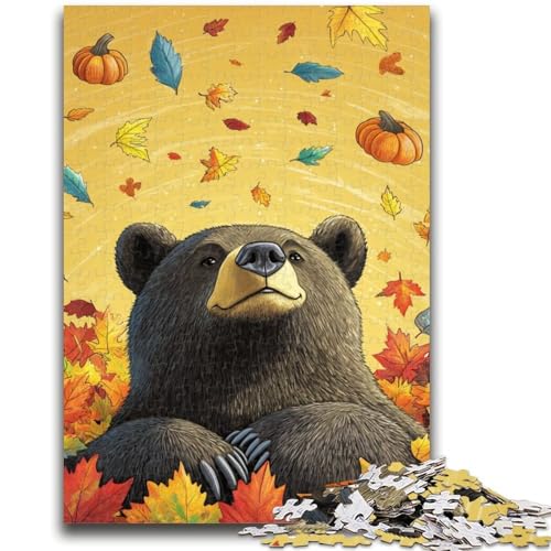 Puzzle für Erwachsene und Jugendliche, 1000 Teile, Halloween-Braunbär, Lernspiele, Heimdekoration, geeignet für die Schreibtischdekoration, 50x75cm von ZKYUBEK