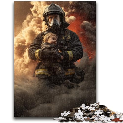Puzzle für Erwachsene und Teenager, 1000 Teile, kleines Mädchen und Feuerwehrmann, Lernspiele, Heimdekoration, geeignet für die Schreibtischdekoration, 50x75cm Puzzle für Erwachsene und Teenager, 1000 Teile, kleines Mädchen und Feuerwehrmann, Lernspiele, Heimdekoration, geeignet für die Schreibtischdekoration, 50x75cm von ZKYUBEK