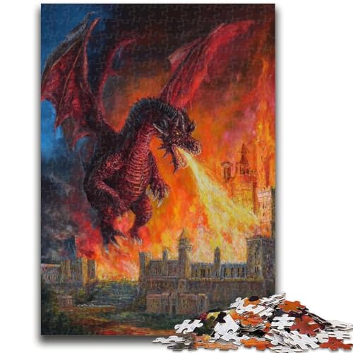 Puzzle für Jugendliche, 1000 Teile, Feuerdrache, für und ab 14 Jahren, pädagogisches Lernspielzeug, Familienspiele, Geburtstagsgeschenk, 26x38cm Puzzle für Jugendliche, 1000 Teile, Feuerdrache, für und ab 14 Jahren, pädagogisches Lernspielzeug, Familienspiele, Geburtstagsgeschenk, 26x38cm von ZKYUBEK