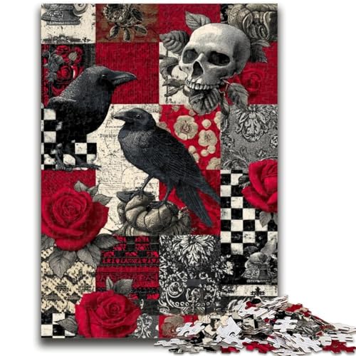 Puzzle für Jugendliche, 1000 Teile, Krähenskelett, Spielzeug, Lernspiele, Stressabbau, tolle Geschenke und Spielzeuge, 26x38cm Puzzle für Jugendliche, 1000 Teile, Krähenskelett, Spielzeug, Lernspiele, Stressabbau, tolle Geschenke und Spielzeuge, 26x38cm von ZKYUBEK
