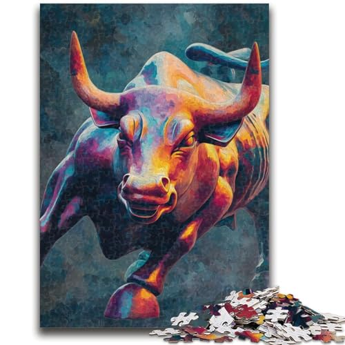 Puzzle für Jugendliche, 1000 Teile, Ölgemälde mit Stier, Spielzeug, Lernspiele, Stressabbau, tolle Geschenke und Spielzeug, 50x75cm Puzzle für Jugendliche, 1000 Teile, Ölgemälde mit Stier, Spielzeug, Lernspiele, Stressabbau, tolle Geschenke und Spielzeug, 50x75cm von ZKYUBEK