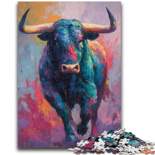 Puzzle für Jugendliche, 1000 Teile, Ölgemälde mit Stier, Spielzeug, Lernspiele, Stressabbau, tolle Geschenke und Spielzeug, 50x75cm Puzzle für Jugendliche, 1000 Teile, Ölgemälde mit Stier, Spielzeug, Lernspiele, Stressabbau, tolle Geschenke und Spielzeug, 50x75cm von ZKYUBEK