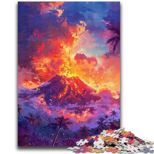 Puzzle für Jugendliche, 1000 Teile, Ölgemälde mit Vulkanausbruch, Spielzeug, Lernspiele, Stressabbau, tolle Geschenke und Spielzeuge, 50x75cm Puzzle für Jugendliche, 1000 Teile, Ölgemälde mit Vulkanausbruch, Spielzeug, Lernspiele, Stressabbau, tolle Geschenke und Spielzeuge, 50x75cm von ZKYUBEK