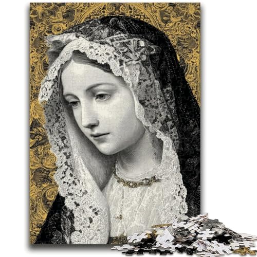 Puzzle für Jugendliche, 1000 Teile, Porträt von Maria, der Mutter, Spielzeug, Lernspiele, Stressabbau, tolle Geschenke und Spielzeuge, 26x38cm von ZKYUBEK