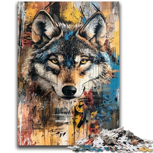 Puzzle für Jugendliche, 1000 Teile, Wolfskunst, für und ab 14 Jahren, pädagogisches Lernspielzeug, Familienspiele, Geburtstagsgeschenk, 26x38cm Puzzle für Jugendliche, 1000 Teile, Wolfskunst, für und ab 14 Jahren, pädagogisches Lernspielzeug, Familienspiele, Geburtstagsgeschenk, 26x38cm von ZKYUBEK