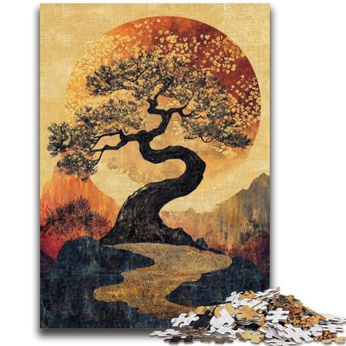 Puzzle für Jugendliche 1000 Teile Bäume im Herbst Lernspiele Lernspiel für Geburtstag, Weihnachten für und ab 14 Jahren 26X38CM von ZKYUBEK
