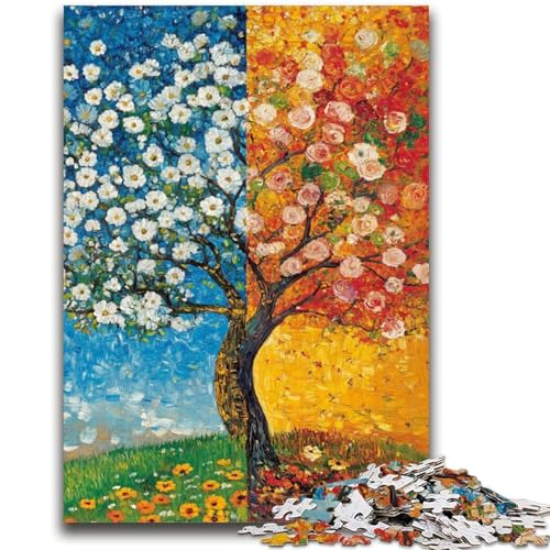 Puzzle für Jugendliche 1000 Teile Bäume im Herbst Lernspiele Lernspiel für Geburtstag, Weihnachten für und ab 14 Jahren 50X75CM von ZKYUBEK