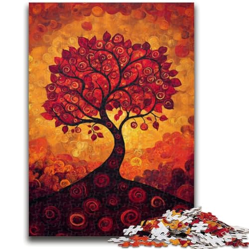 Puzzle für Jugendliche 1000 Teile Bäume im Herbst Lernspiele Lernspiel für Geburtstag, Weihnachten für und ab 14 Jahren 50X75CM von ZKYUBEK