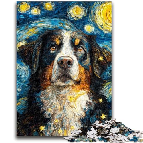Puzzle für Jugendliche 1000 Teile Berner Sennenhund Lernspiele Lernspiel für Geburtstag, Weihnachten für und ab 14 Jahren 26X38CM von ZKYUBEK