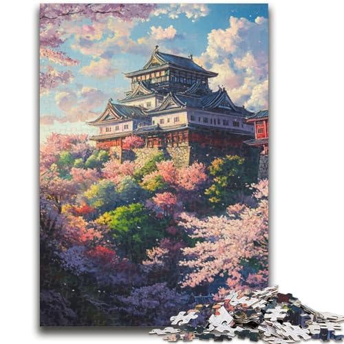 Puzzle für Jugendliche 1000 Teile EIN Japanisches Schloss Lernspiele Lernspiel für Geburtstag, Weihnachten für und Alter 14 50X75CM von ZKYUBEK
