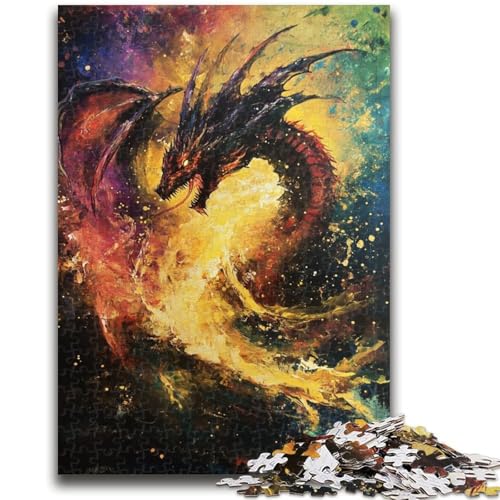 Puzzle für Jugendliche 1000 Teile Fantasy Dragon Lernspiele Lernspiel für Geburtstag, Weihnachten für und Alter 14 50X75CM von ZKYUBEK