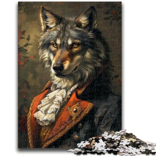 Puzzle für Jugendliche 1000 Teile Gentleman Wolf Lernspiele Lernspiel für Geburtstag, Weihnachten für und ab 14 Jahren 50X75CM von ZKYUBEK