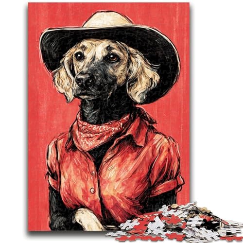 Puzzle für Jugendliche 1000 Teile Hund Cowgirl Kunst Lernspiele Lernspiel für Geburtstag, Weihnachten für und Alter 14 26X38CM Puzzle für Jugendliche 1000 Teile Hund Cowgirl Kunst Lernspiele Lernspiel für Geburtstag, Weihnachten für und Alter 14 26X38CM von ZKYUBEK
