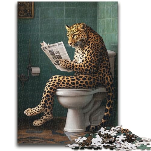 Puzzle für Jugendliche 1000 Teile Leopard auf der Toilette Lernspiele Lernspiel für Geburtstag, Weihnachten für und ab 14 Jahren 26X38CM Puzzle für Jugendliche 1000 Teile Leopard auf der Toilette Lernspiele Lernspiel für Geburtstag, Weihnachten für und ab 14 Jahren 26X38CM von ZKYUBEK
