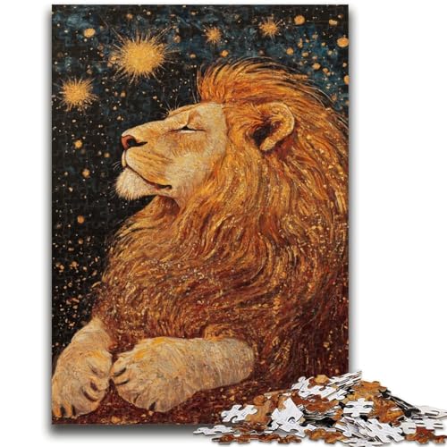 Puzzle für Jugendliche 1000 Teile Löwenkunst Lernspiele Lernspiel für Geburtstag, Weihnachten für und ab 14 Jahren 50X75CM von ZKYUBEK