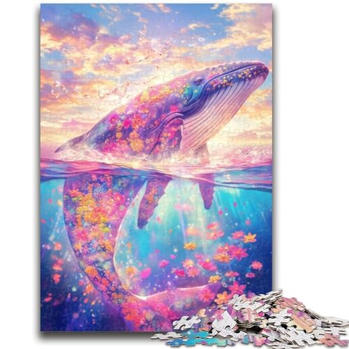 Puzzle für Jugendliche 1000 Teile Magischer Wal Lernspiele Lernspiel für Geburtstag, Weihnachten für und ab 14 Jahren 50X75CM von ZKYUBEK