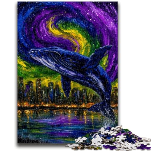 Puzzle für Jugendliche 1000 Teile Mysteriöser Wal Lernspiele Lernspiel für Geburtstag, Weihnachten für und Alter 14 26X38CM von ZKYUBEK