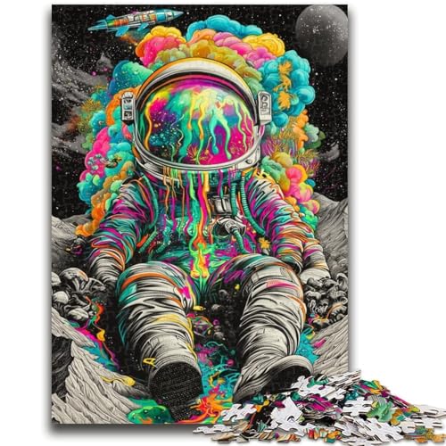 Puzzle für Jugendliche 1000 Teile Psychedelische Astronauten-Lernspiele Lernspiel für Geburtstag, Weihnachten für und ab 14 Jahren 50X75CM von ZKYUBEK