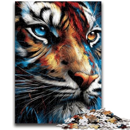 Puzzle für Jugendliche 1000 Teile Tiger Lernspiele Lernspiel für Geburtstag, Weihnachten für und ab 14 Jahren 50X75CM von ZKYUBEK