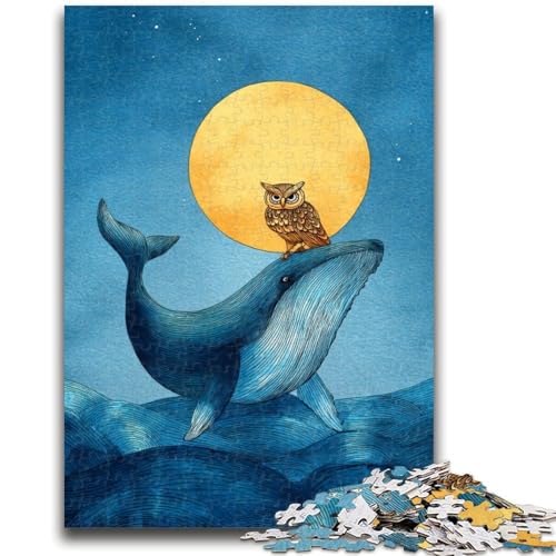 Puzzle für Jugendliche 1000 Teile Wale und Eulen Lernspiele Lernspiel für Geburtstag, Weihnachten für und ab 14 Jahren 50X75CM von ZKYUBEK