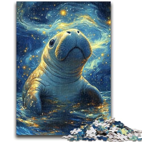 Puzzle für Jugendliche 1000 Teile Walross unter den Sternen Lernspiele Lernspiel für Geburtstag, Weihnachten für und ab 14 Jahren 26X38CM von ZKYUBEK
